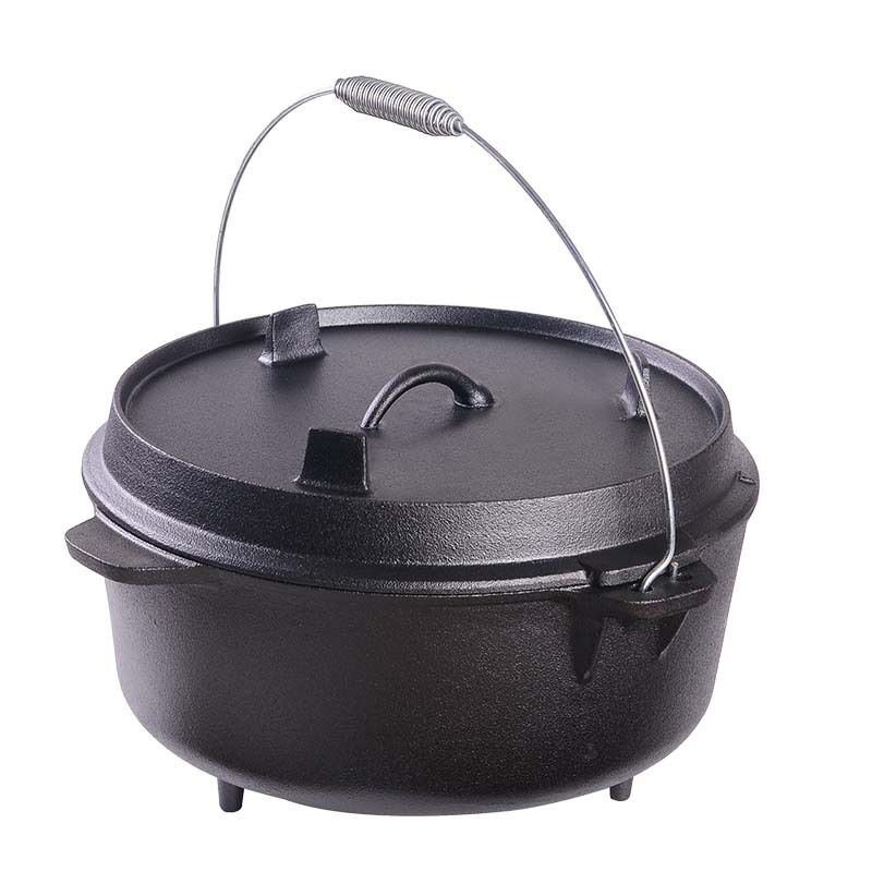 Iron Dutch Oven with Lid,6QT Non-stick Dutch Oven Pot for Cooking, Cast  Iron Bread Pan with Lid,Bread Baking,Enamel Pot Coated C - AliExpress